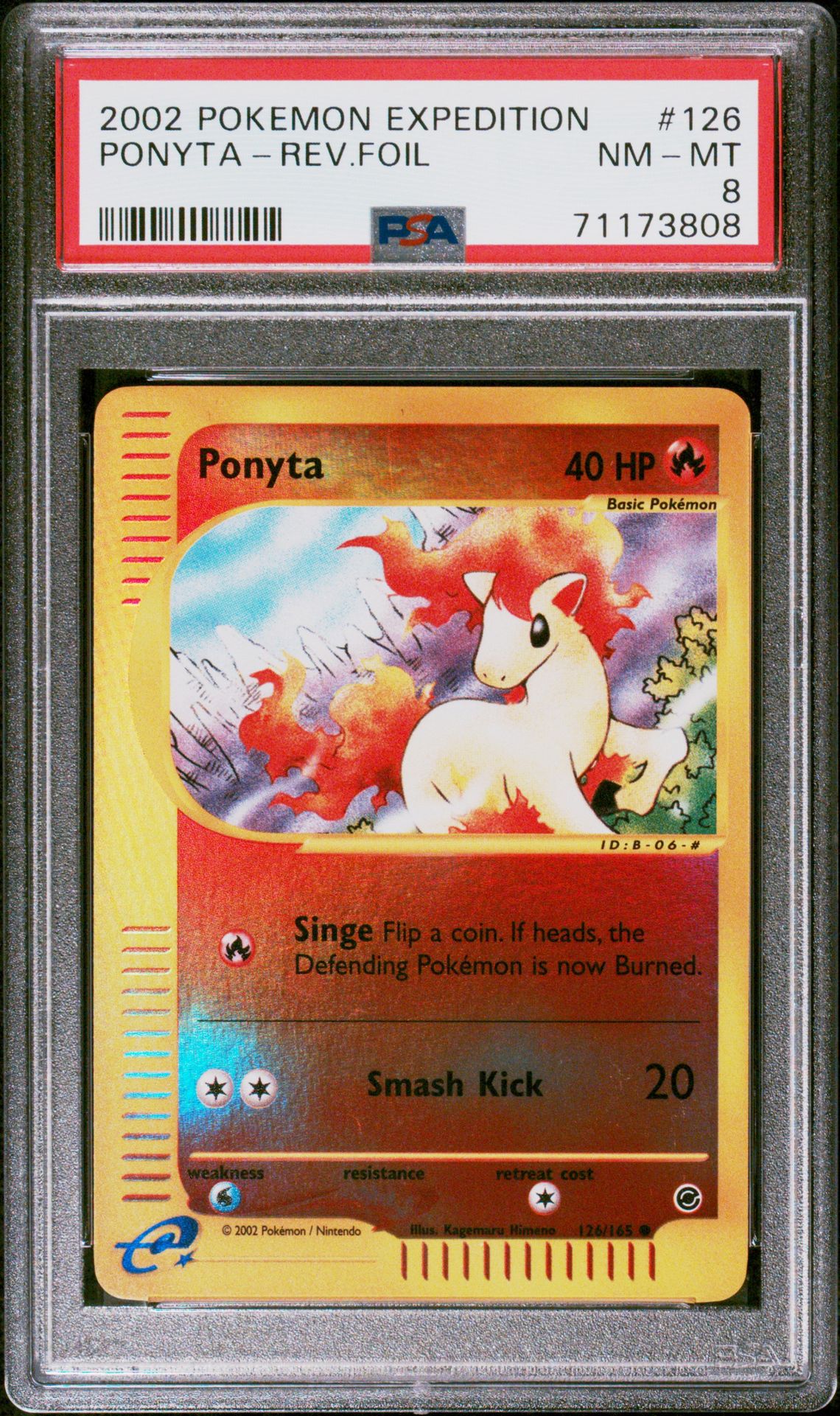 2002 Pokemon POKEMON EXPEDITION Reverse Holo #126 Ponyta-Rev.Foil front