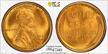 1909-S VDB 1C MS66+ RD