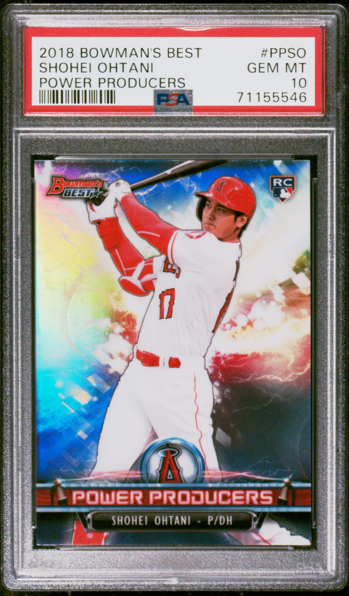 2018 Bowman BOWMAN'S BEST POWER PRODUCERS POWER PRODUCERS #PPSO Shohei Ohtani front