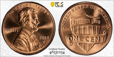2014-D 1C Shield MS68RD
