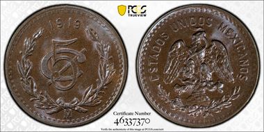 1919-Mo 5C MS65BN