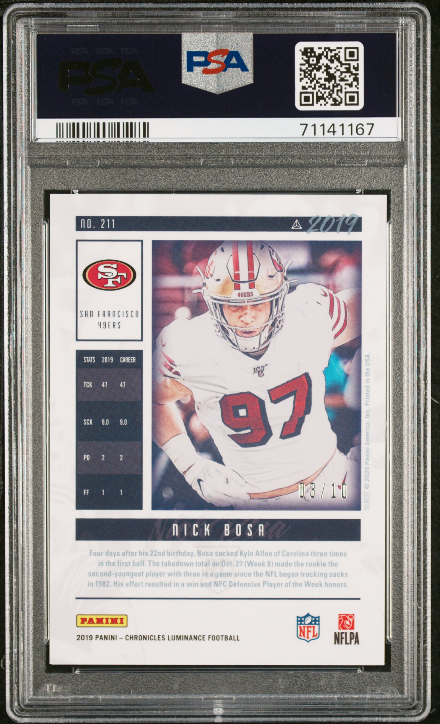 Nick Bosa Gold Phoenix One of One newest !!!