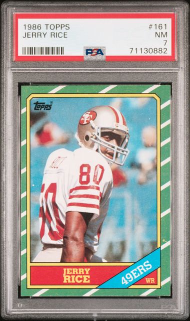 Sold at Auction: Jerry Rice Signed 1986 Topps #161 49ers Card HOF