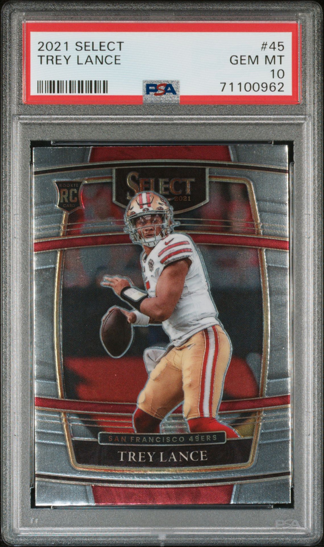 2021 Panini Select Trey Lance #45 Gem Mt 10 front