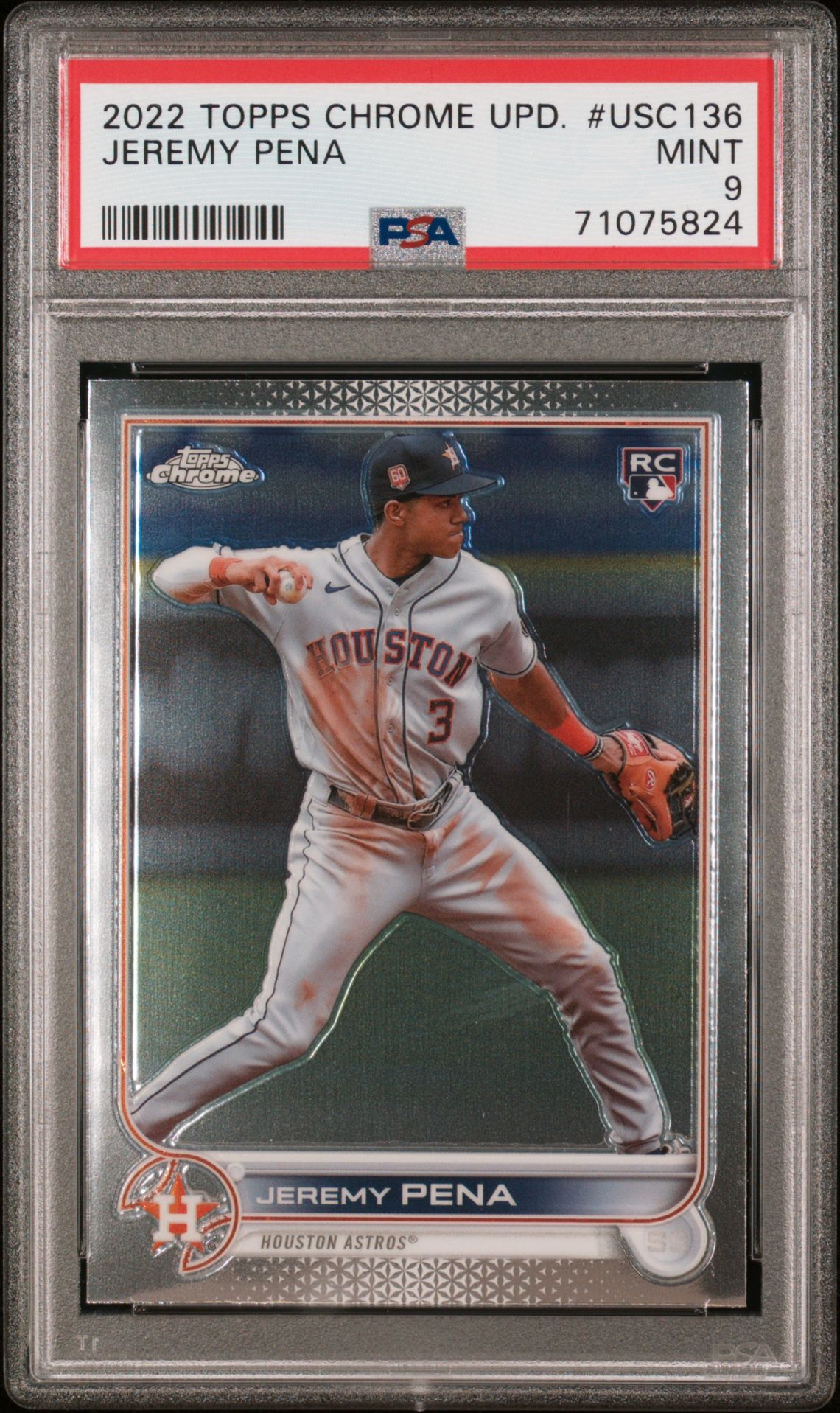 2022 Topps Chrome Update Jeremy Pena #Usc136 Mint 9 front