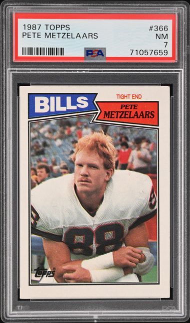 1987 Topps #366 Pete Metzelaars PSA 7 on Goldin Marketplace