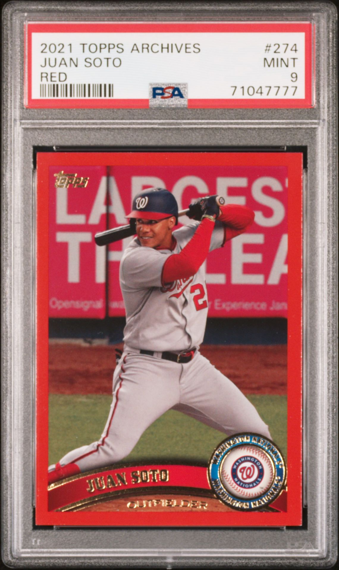 2021 Topps TOPPS ARCHIVES Red #274 Juan Soto front