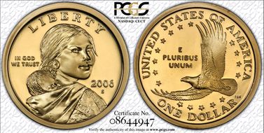 2006-S SAC$1 PR70DCAM