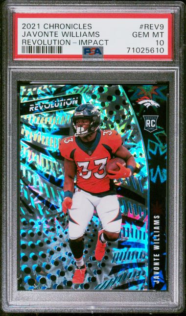 2021 WILD CARD MATTE WHITE #MBC8 JAVONTE WILLIAMS RC POP 2 PSA 10