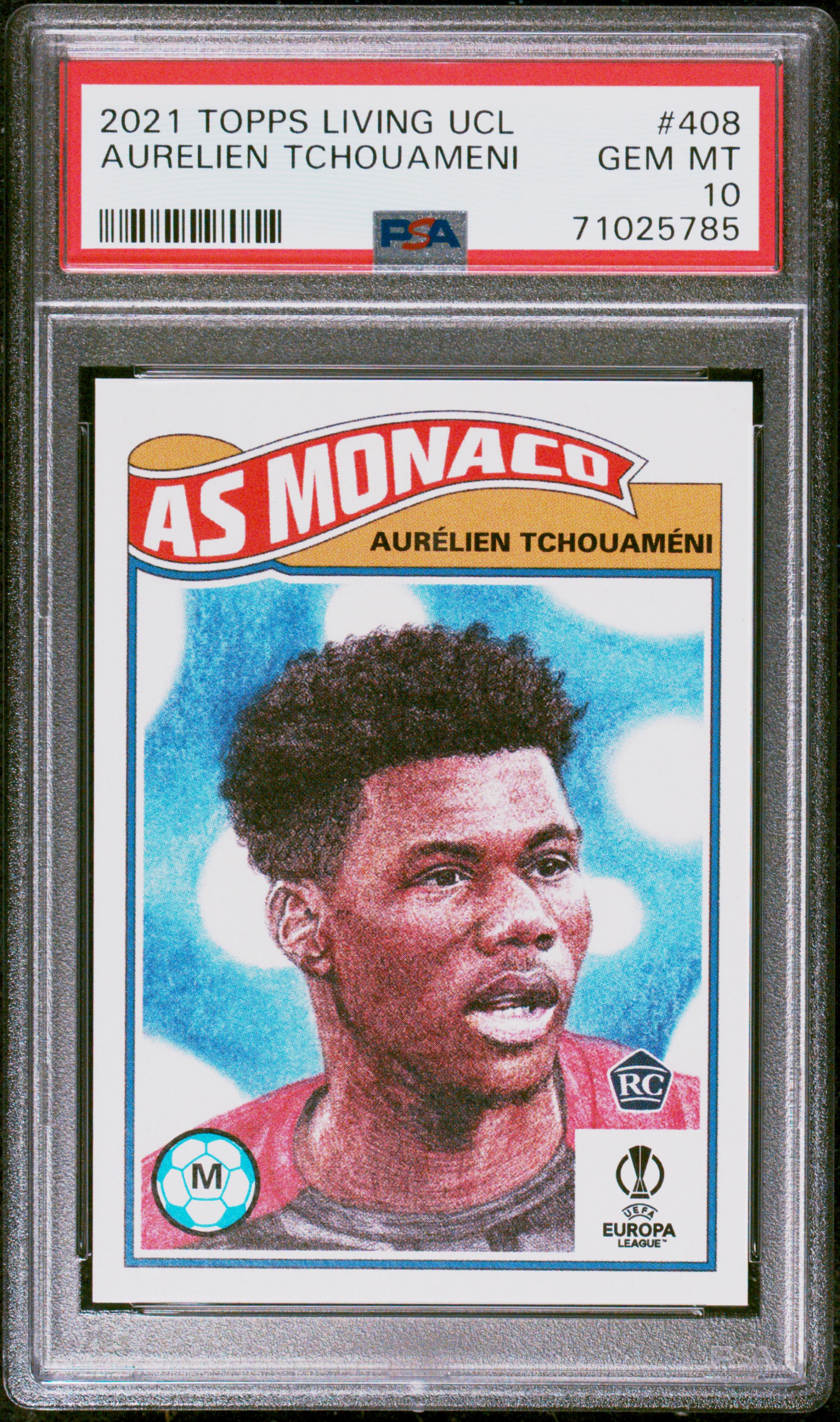 2021 Topps Living Uefa Champions League #408 Aurelien Tchouameni PSA 10