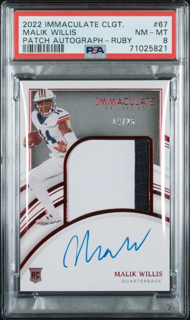 2022 Immaculate Collection Immaculate Rookie Eye Black Autograph