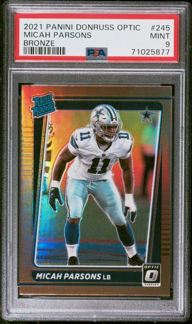 2021 Panini Donruss Elite Football Micah Parsons Signed 