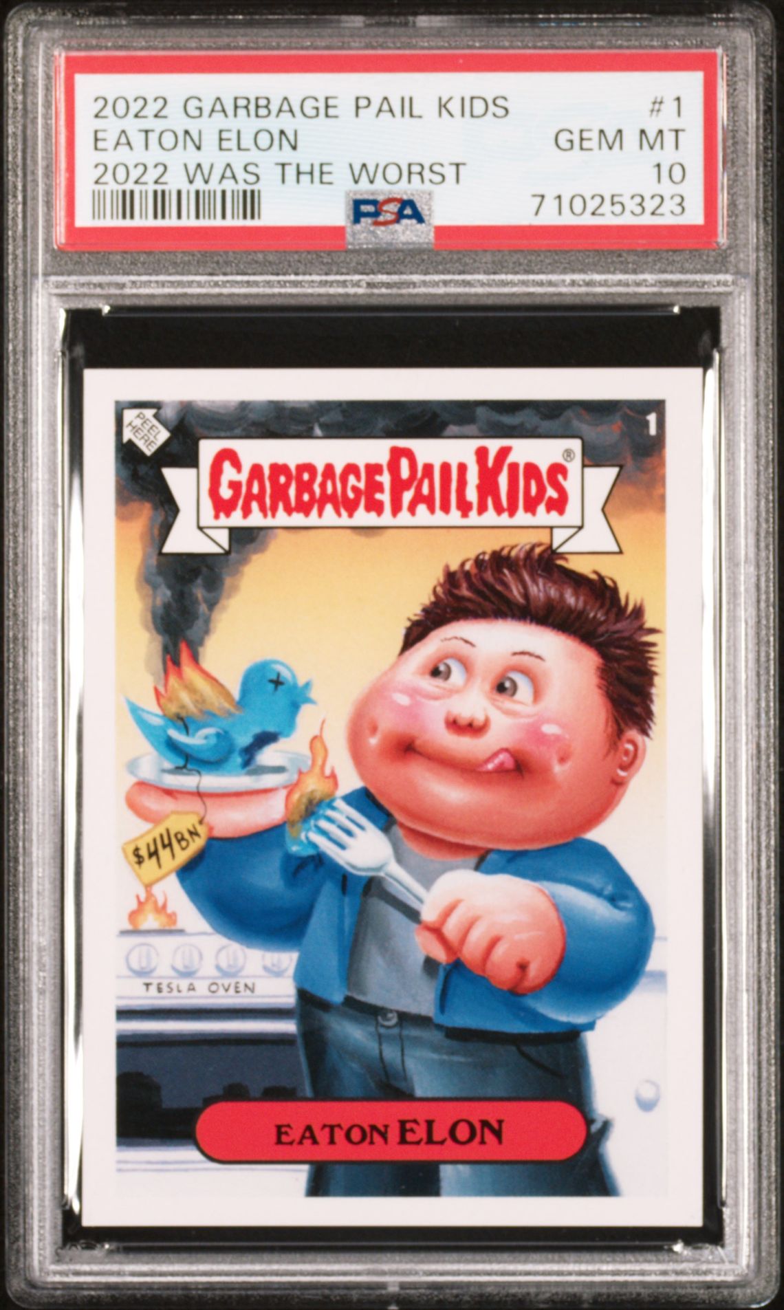 2022 Garbage Pail Kids GARBAGE PAIL KIDS 2022 WAS THE WORST #1 Eaton Elon front