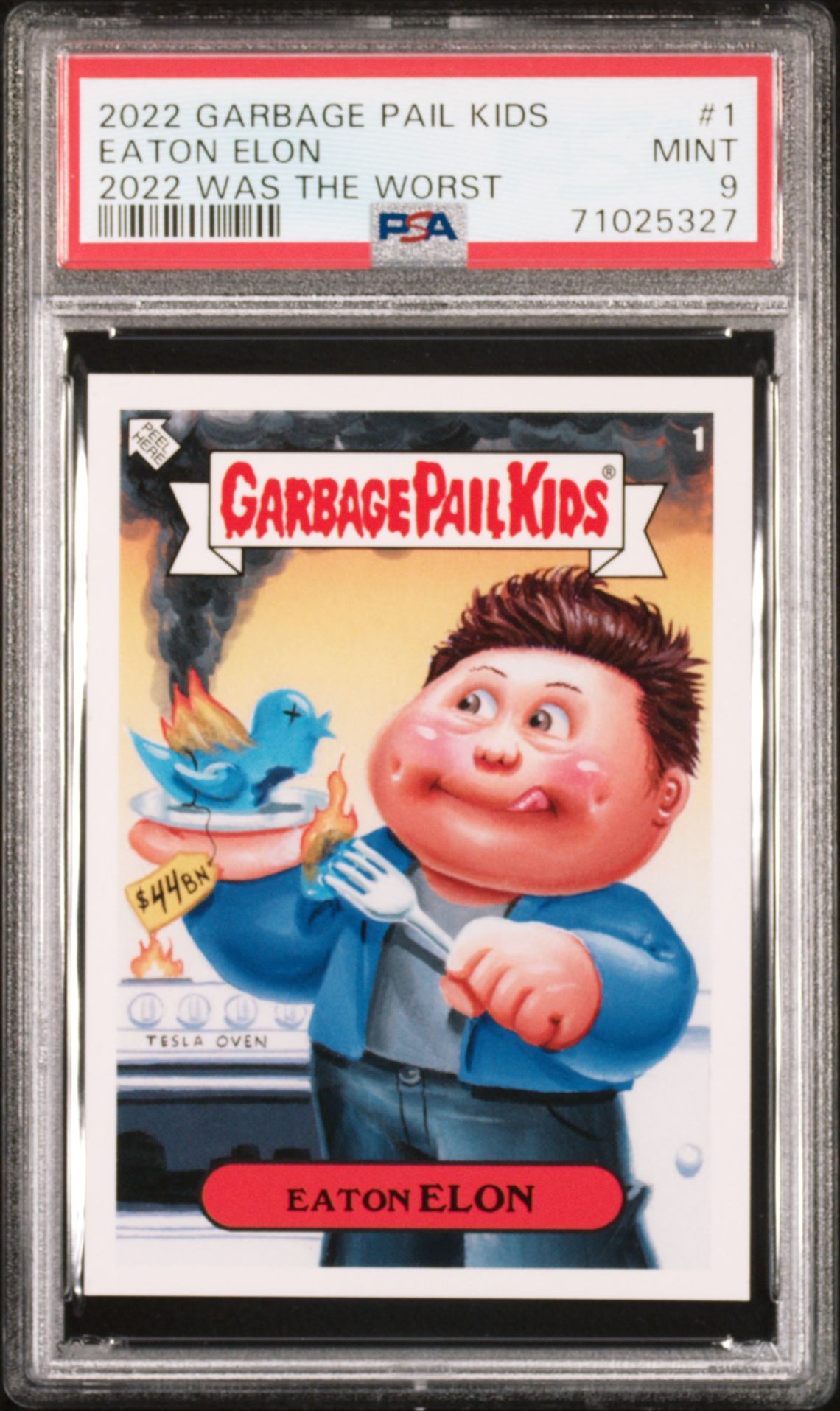 2022 Garbage Pail Kids GARBAGE PAIL KIDS 2022 WAS THE WORST #1 Eaton Elon front