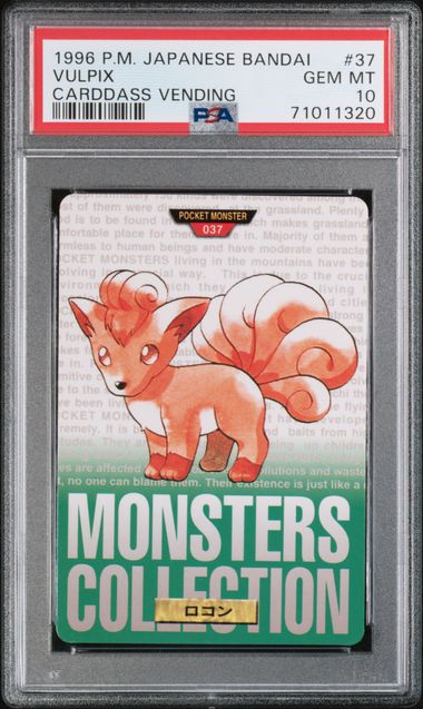 Vulpix card PSA 10, cert 71011320