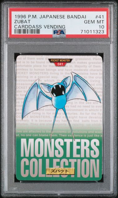 Zubat card PSA 10, cert 71011323