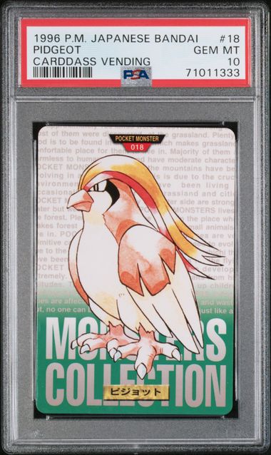 Pidgeot card PSA 10, cert 71011333