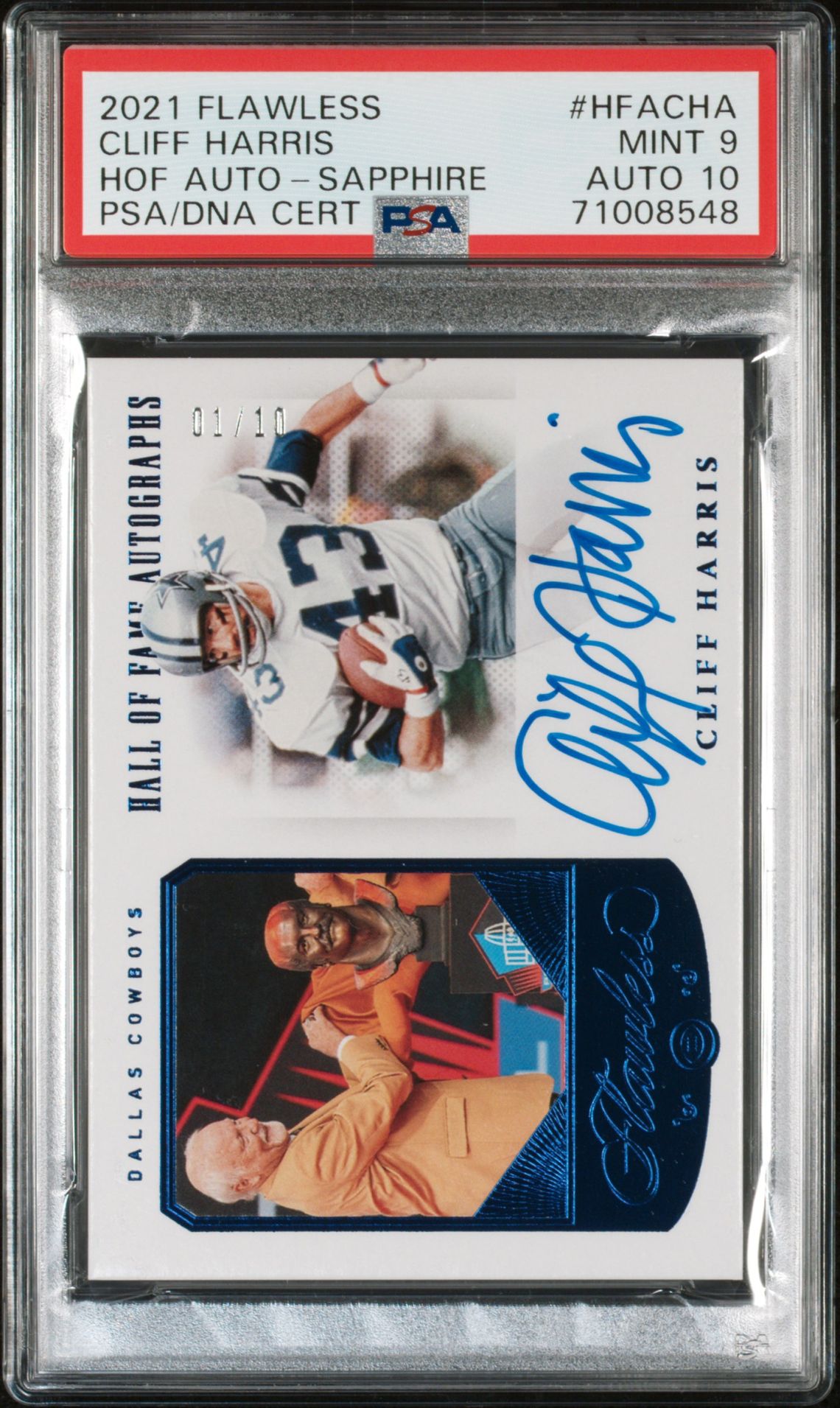 2021 Panini Panini Flawless Hall Of Fame Autographs #HFACHA Cliff Harris front