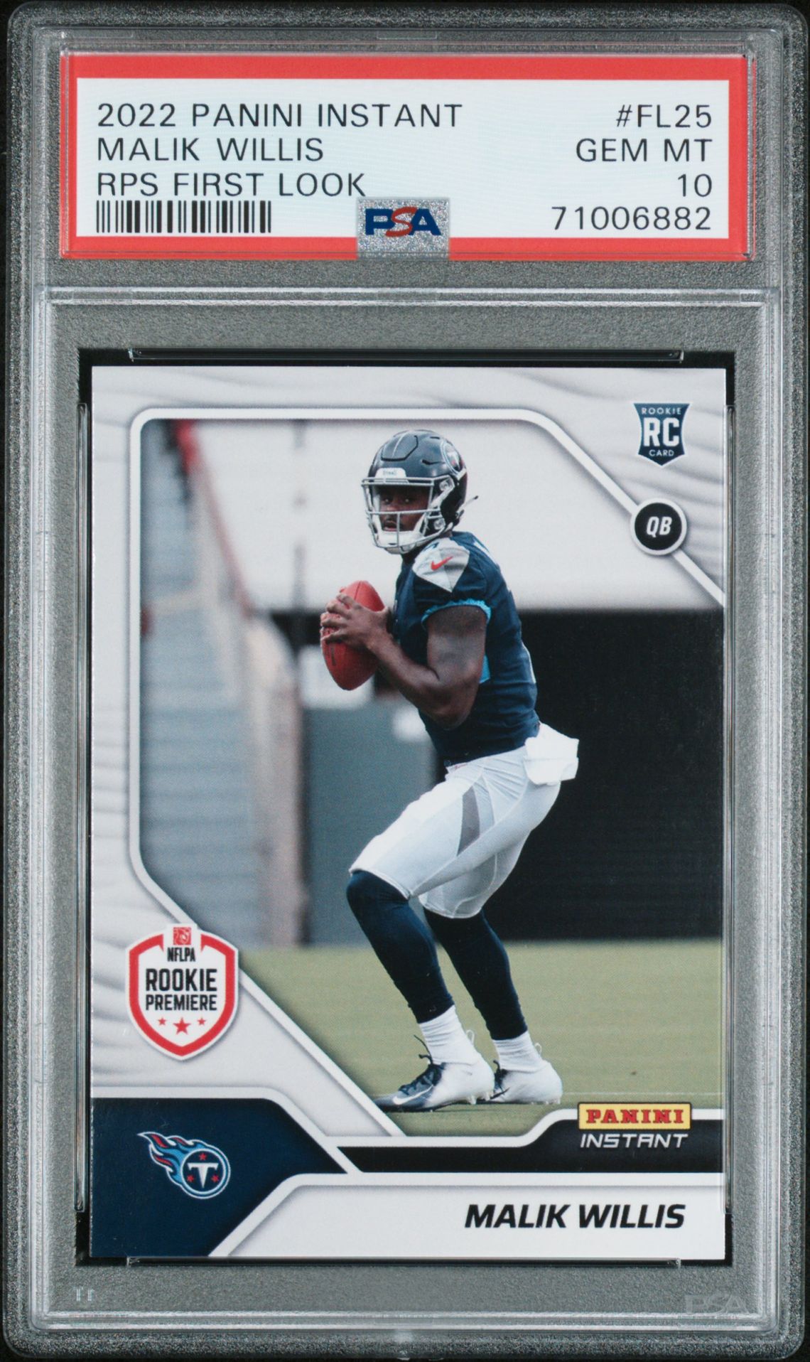 2022 Panini PANINI INSTANT RPS FIRST LOOK #FL25 Malik Willis front