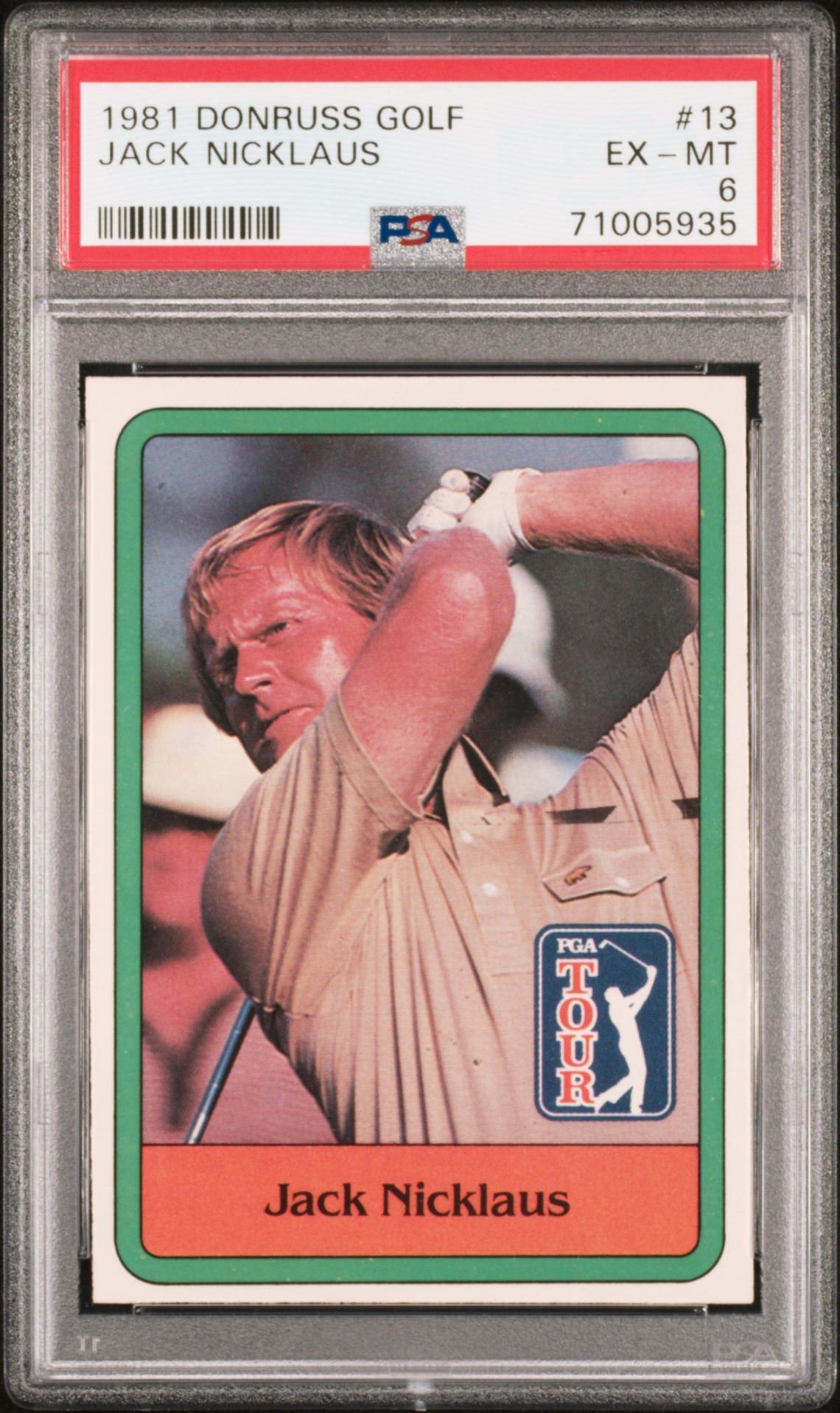 1981 Donruss Golf Jack Nicklaus #13 Ex-Mt 6 front