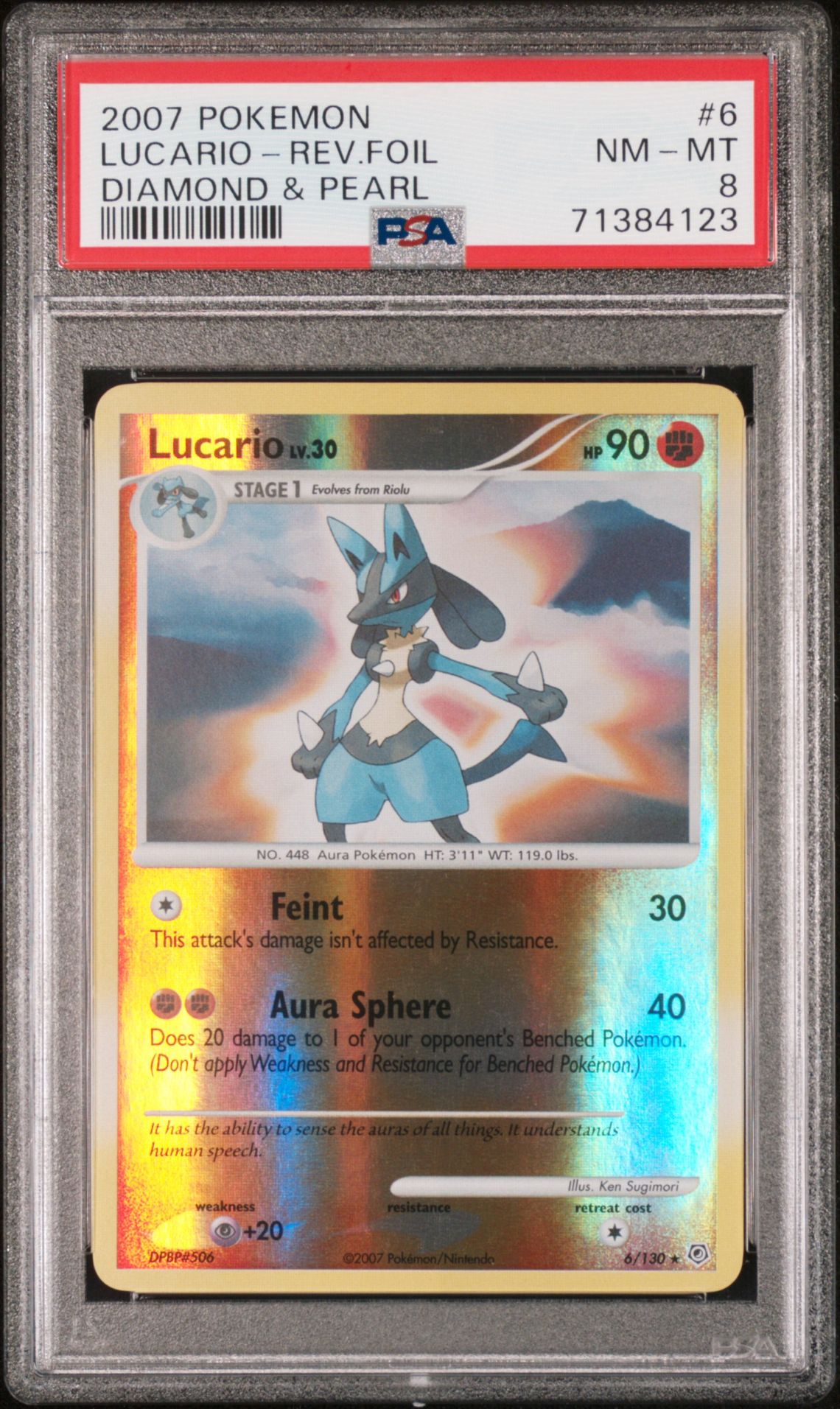 2007 Pokemon POKEMON DIAMOND & PEARL #6 Lucario-Rev.Foil front