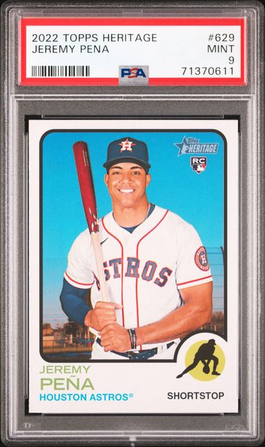 Jeremy Pena 2022 Topps Heritage Rookie Card #629