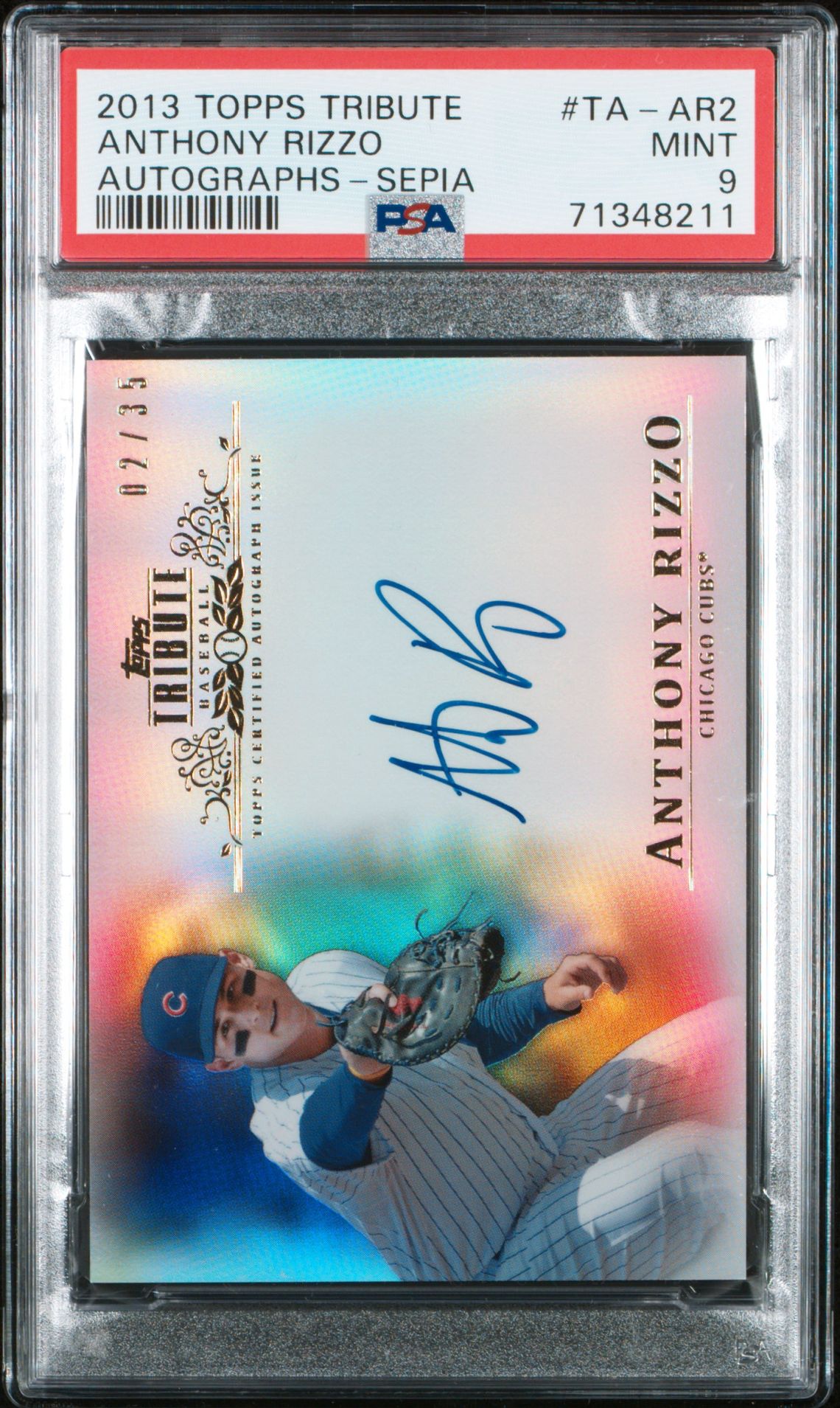 2013 Topps TOPPS TRIBUTE AUTOGRAPHS SEPIA #TA-AR2 Anthony Rizzo front