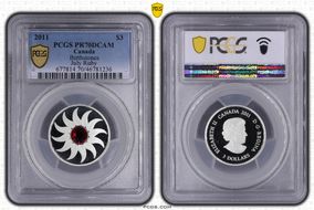 2011 $3 Birthstones July - Ruby PR70DCAM