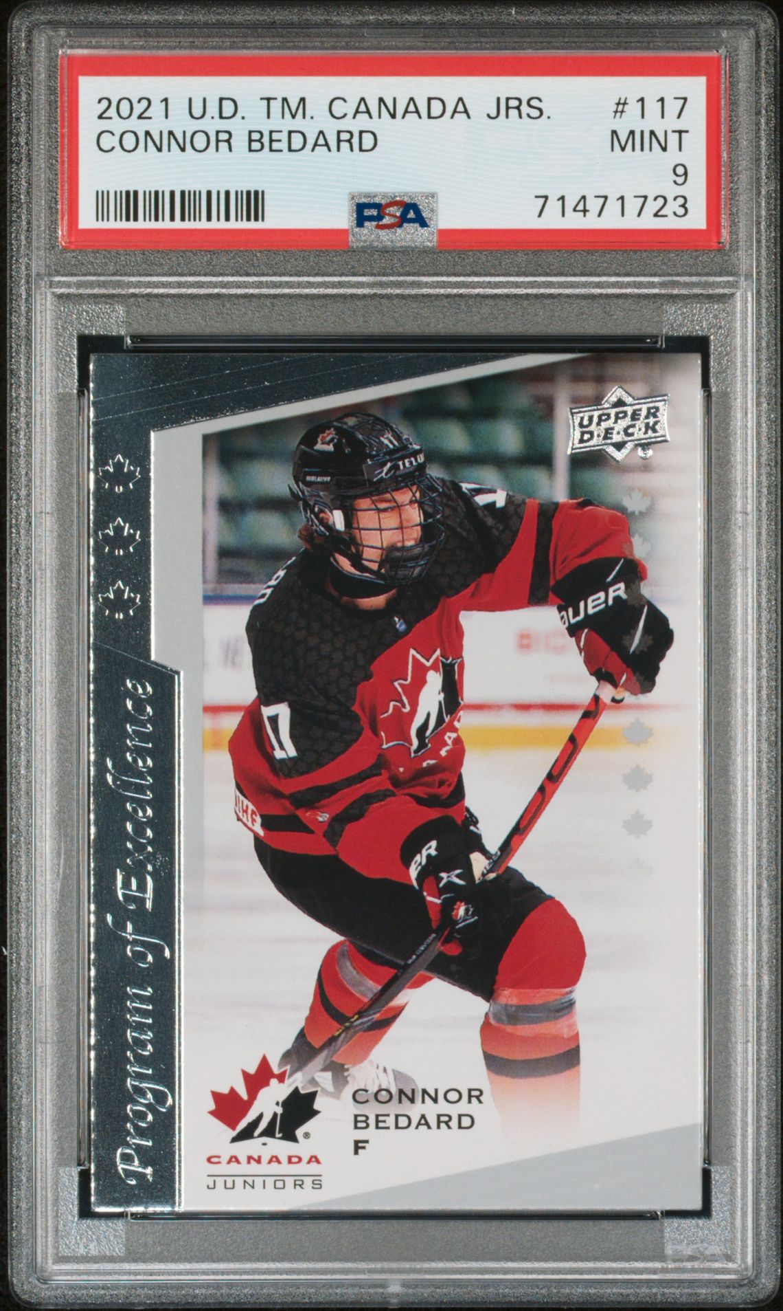 2021-2022 Upper Deck UPPER DECK TEAM CANADA JUNIORS #117 Connor Bedard front