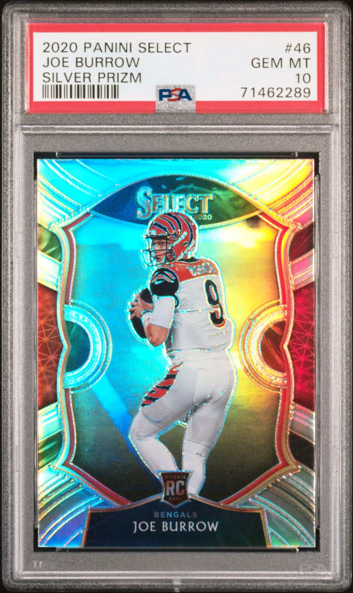 2020 Panini PANINI SELECT SILVER PRIZM #46 Joe Burrow front