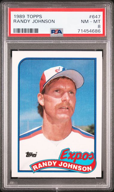 Randy Johnson Seattle Mariners 1989 Topps Traded Baseball Rookie Card #57T  PSA 9