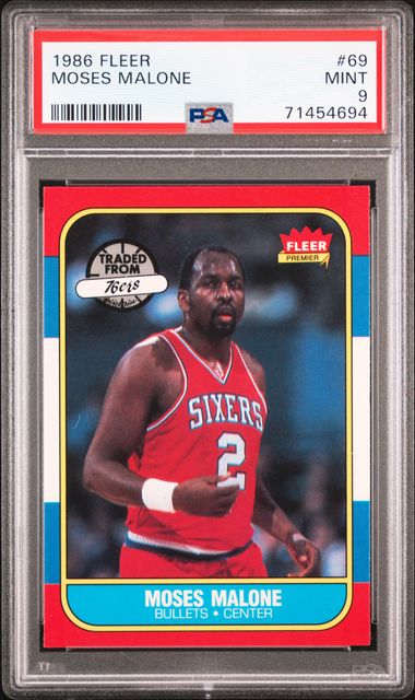 Sold at Auction: 1986 Fleer Moses Malone Card