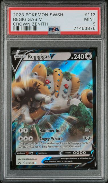 2023 Pokemon Crown Zenith Holo #113 Regigigas front
