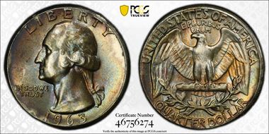 1963 25C Type B Reverse, FS-901a MS65