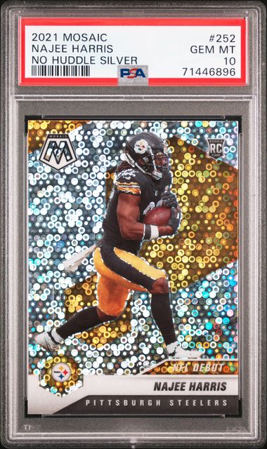 Najee Harris Pittsburgh Steelers Autographed 2021 Panini Mosaic