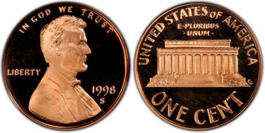 1998-S 1C Close AM PR69DCAM