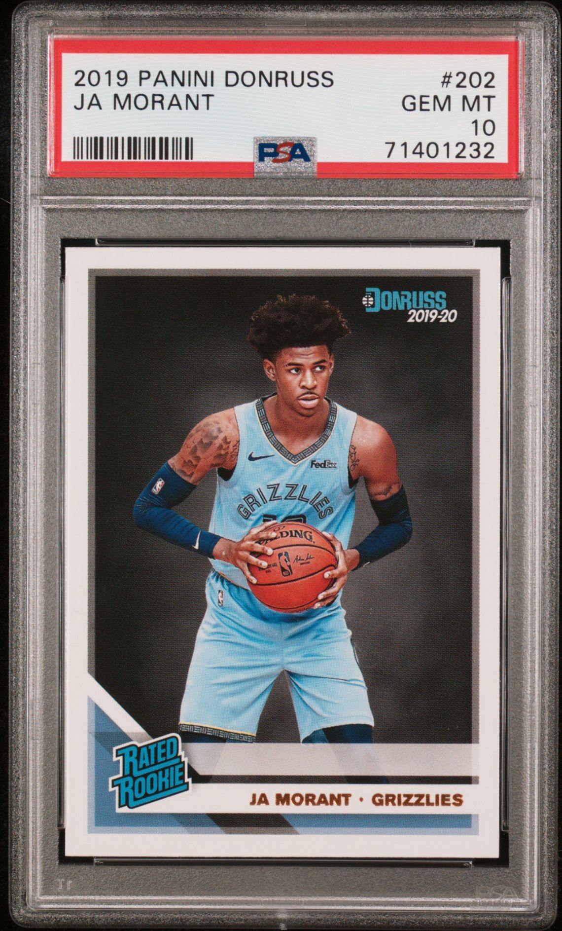 2019 Panini Donruss Ja Morant #202 Gem Mt 10 front