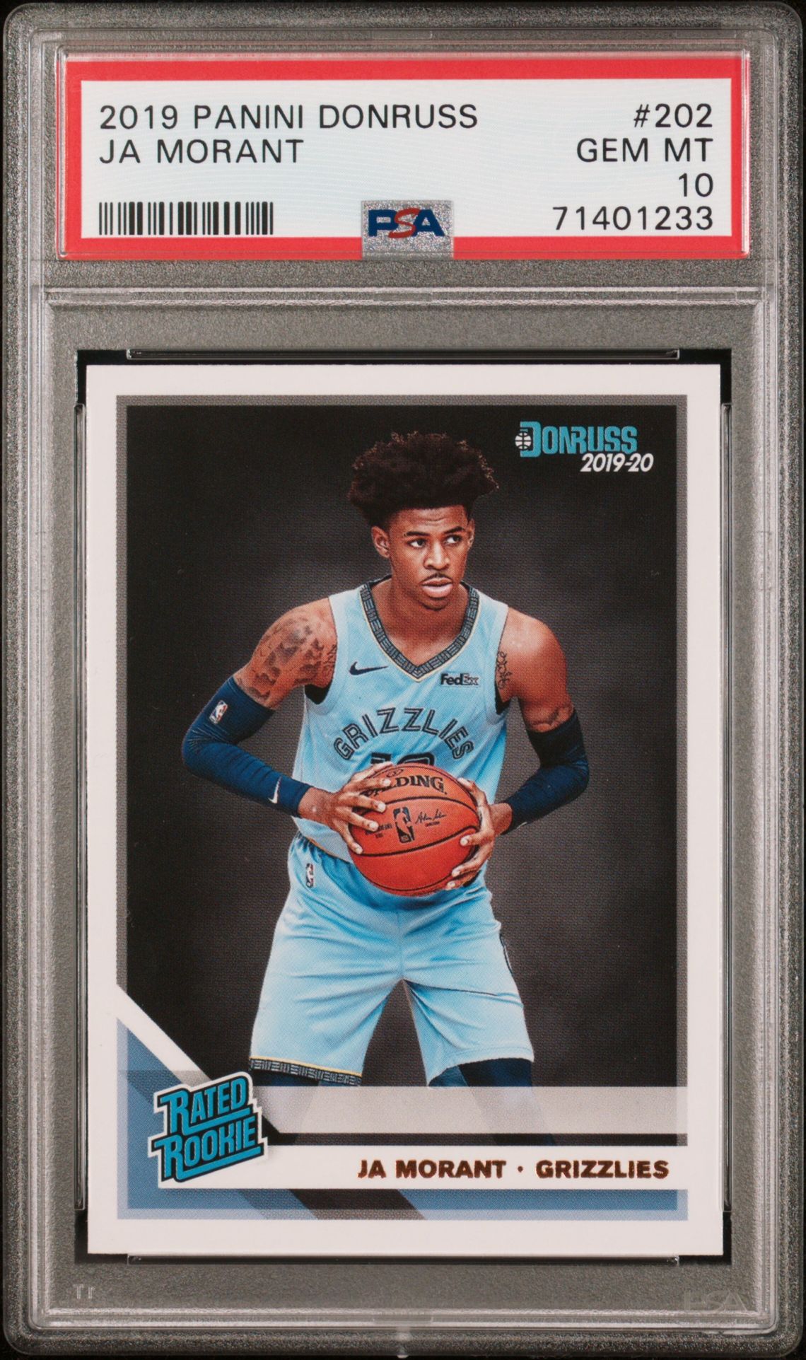 2019 Panini Donruss Ja Morant #202 Gem Mt 10 front
