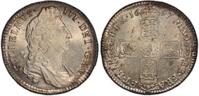 1697 Shil S-3497 1st Bust MS64
