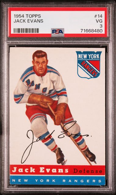 1954 Topps #14 Jack Evans front