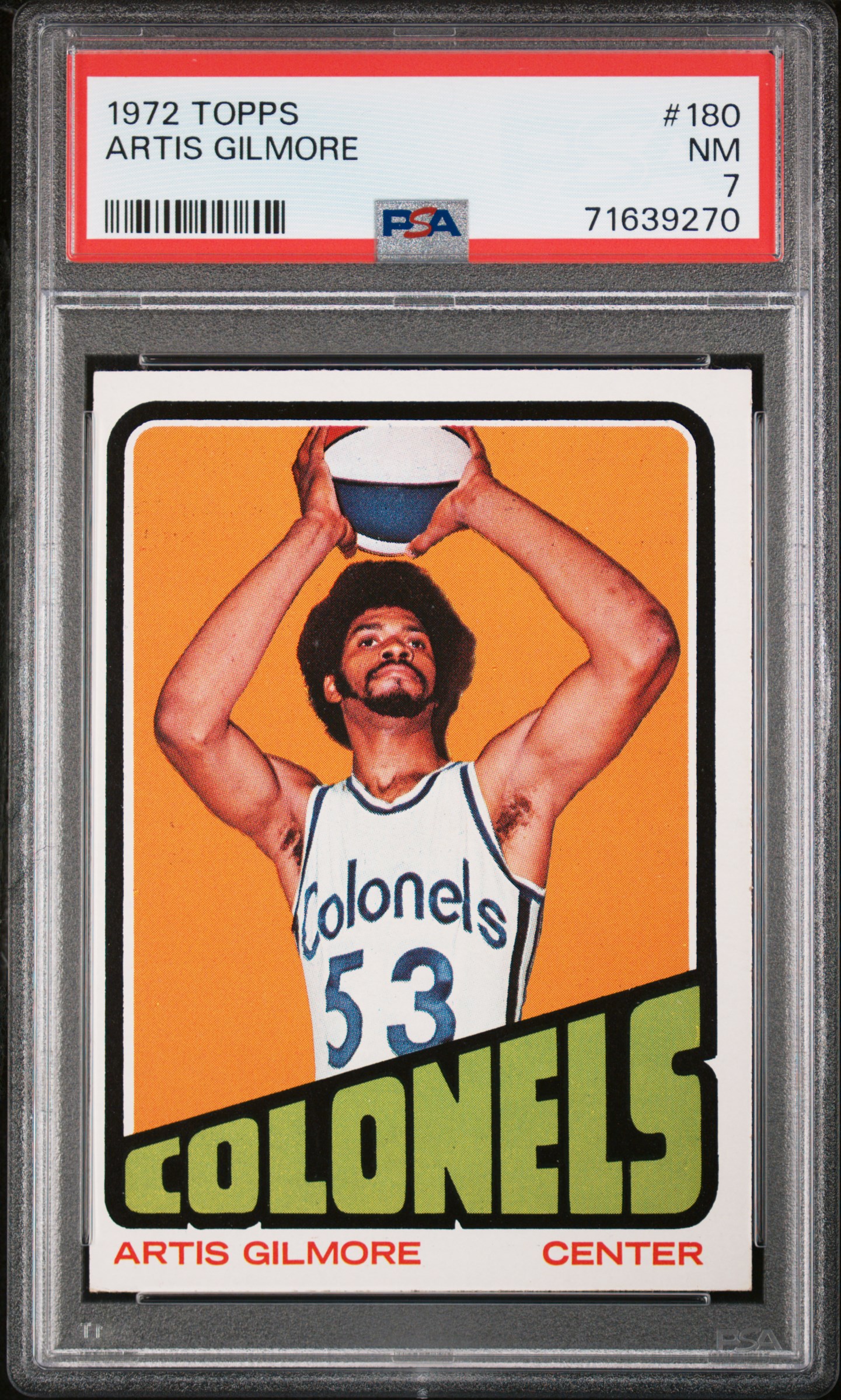 1972-73 Topps #180 Artis Gilmore Rookie Card – PSA NM 7