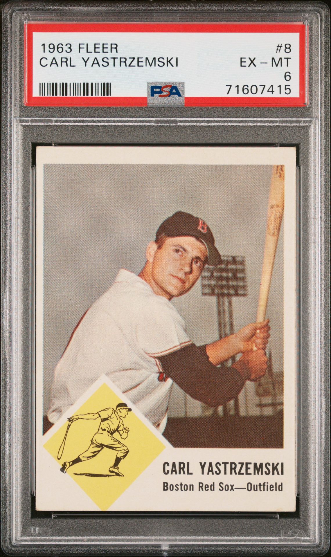 1963 Fleer FLEER Red #8 Carl Yastrzemski front
