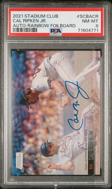 Cal Ripken J R Auto Card Cert Verification 71604771