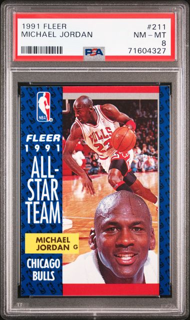 1991 Fleer #211 Michael Jordan PSA 8 on Goldin Marketplace