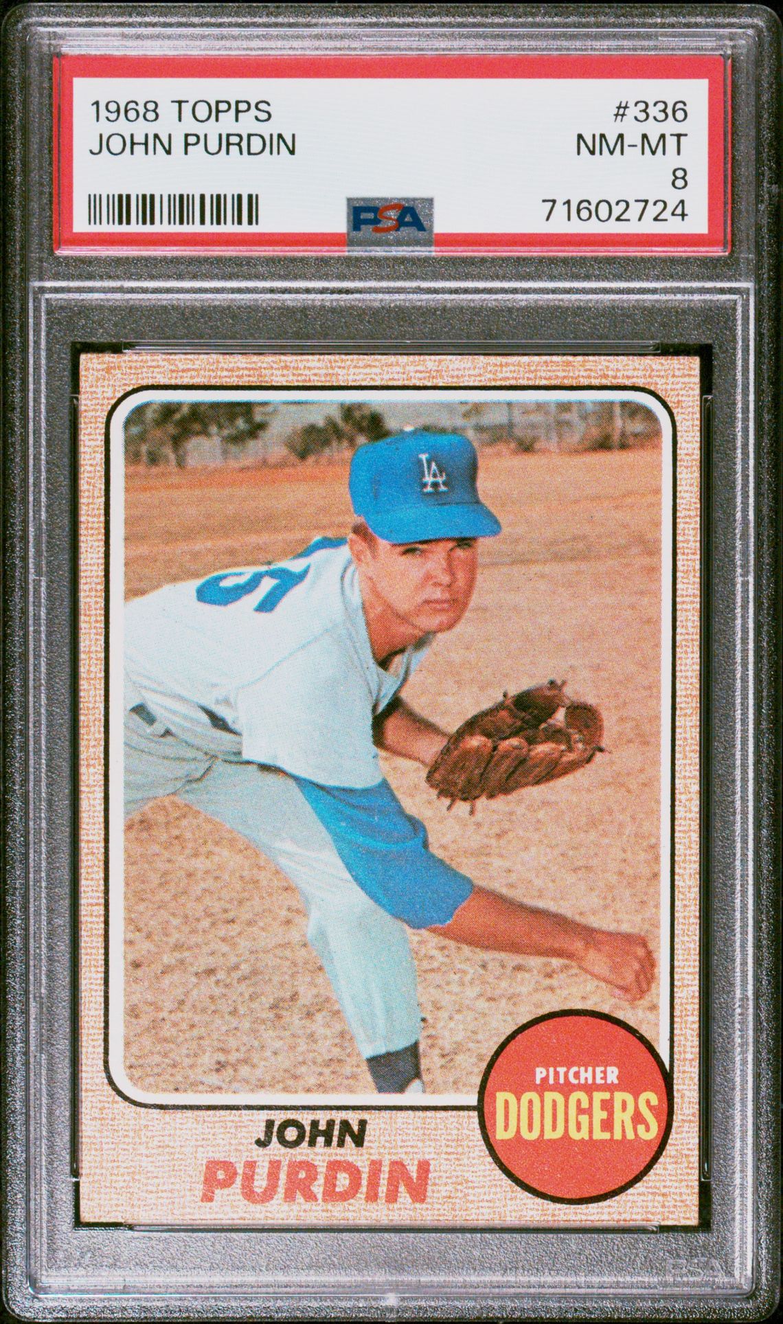 1968 Topps TOPPS #336 John Purdin front