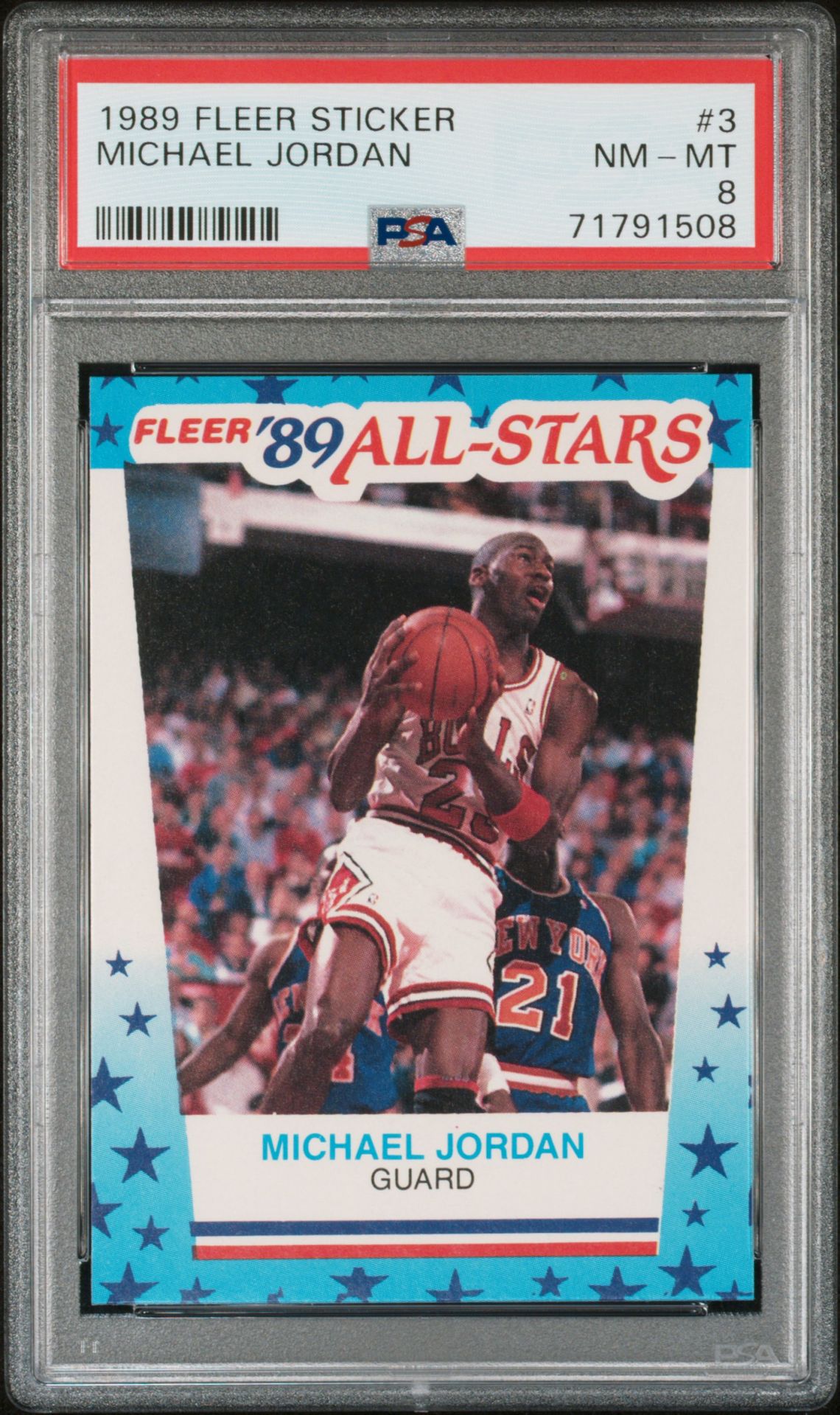 1989 Fleer FLEER STICKER #3 Michael Jordan front