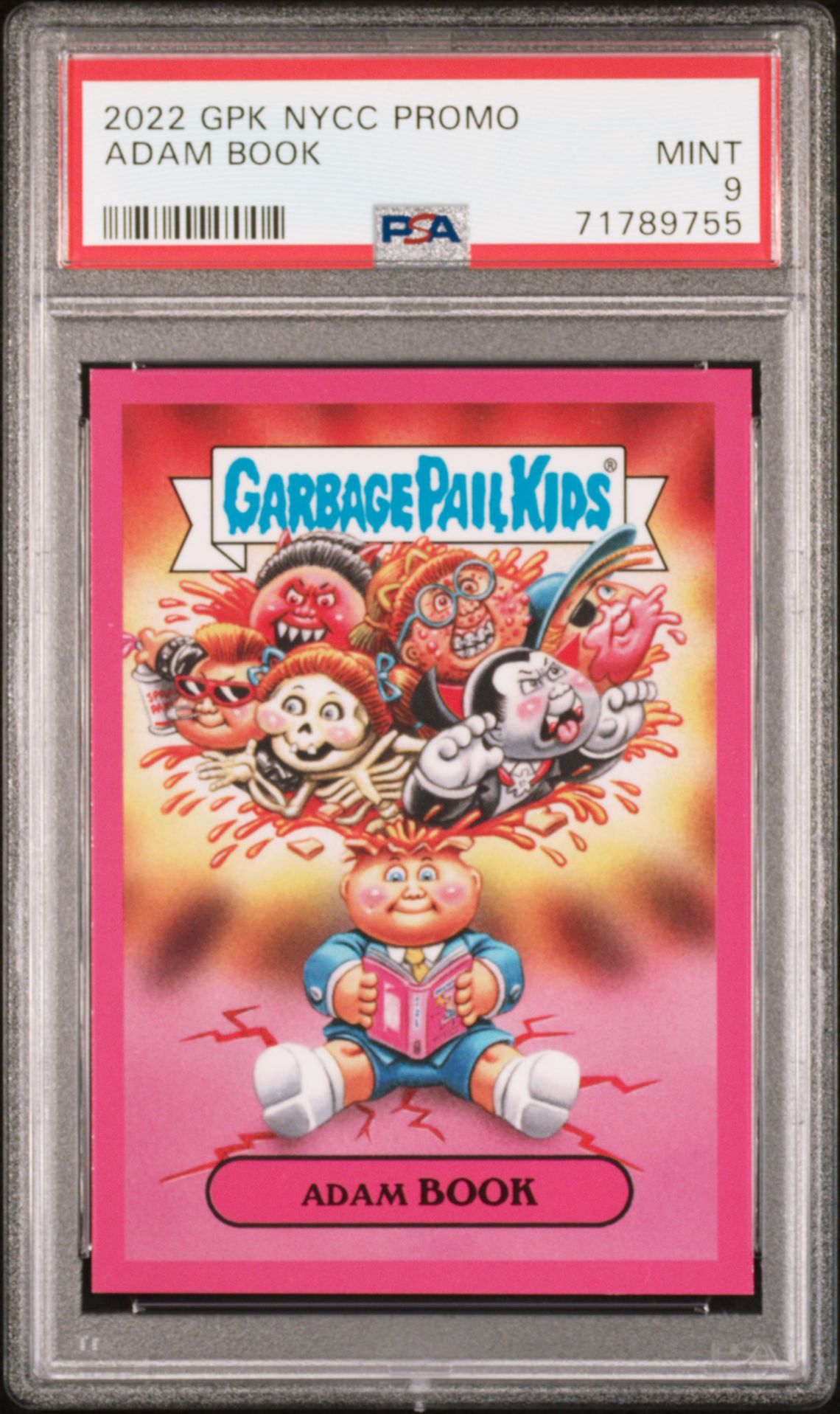 2022 Topps GARBAGE PAIL KIDS NYCC PROMO Pink Adam Book front