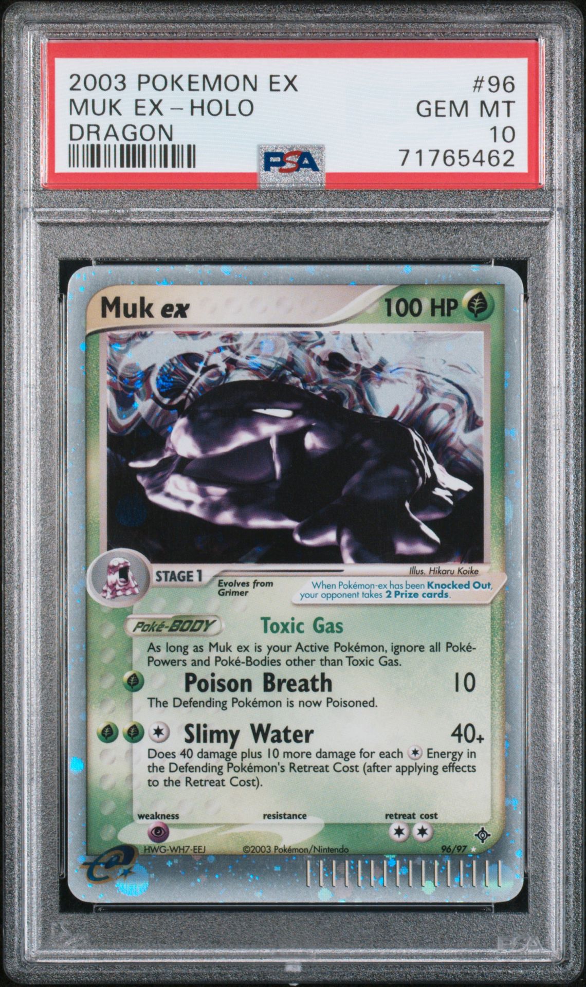 2003 Pokemon POKEMON EX DRAGON #96 Muk Ex-Holo front
