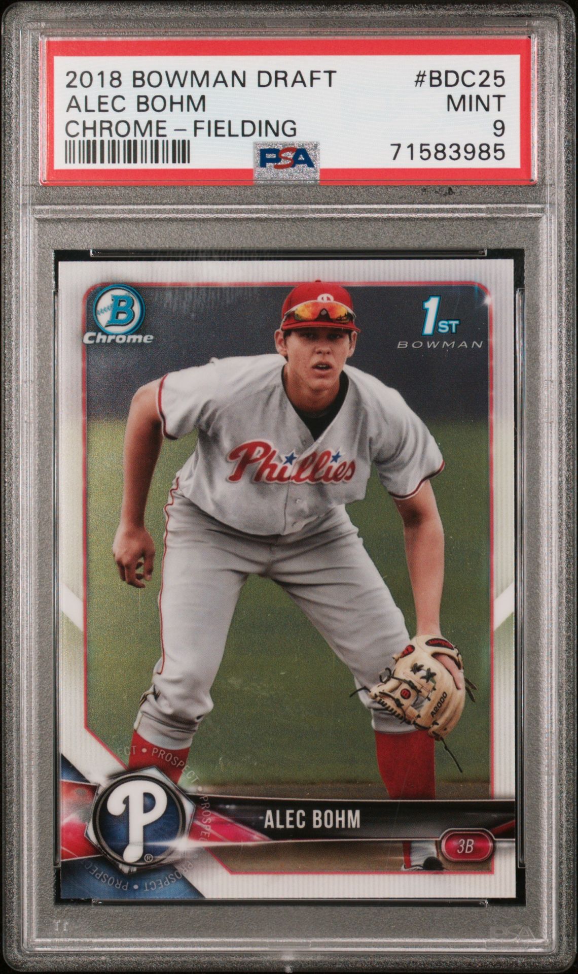 2018 Bowman BOWMAN DRAFT CHROME-FIELDING #BDC25 Alec Bohm front