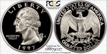 1997-S 25C PR70DCAM